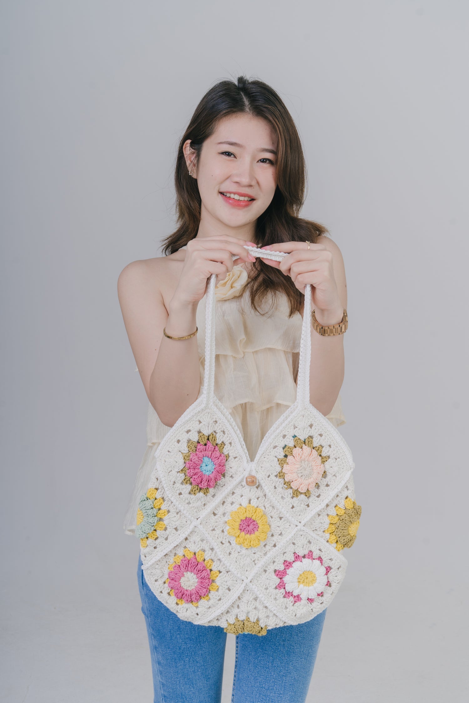 Round Daisy Square Bags