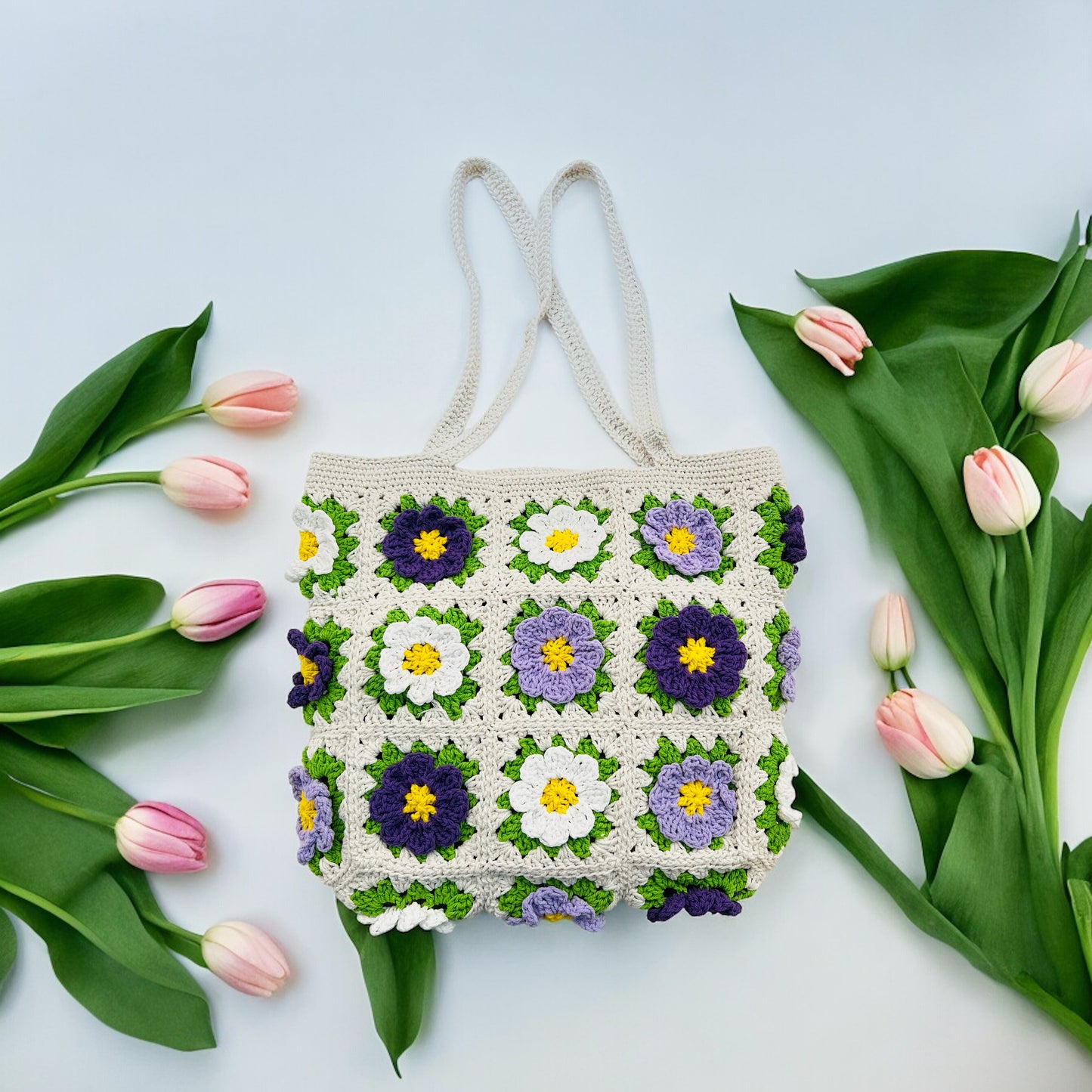 Cosmos Granny Square Bag - 1012