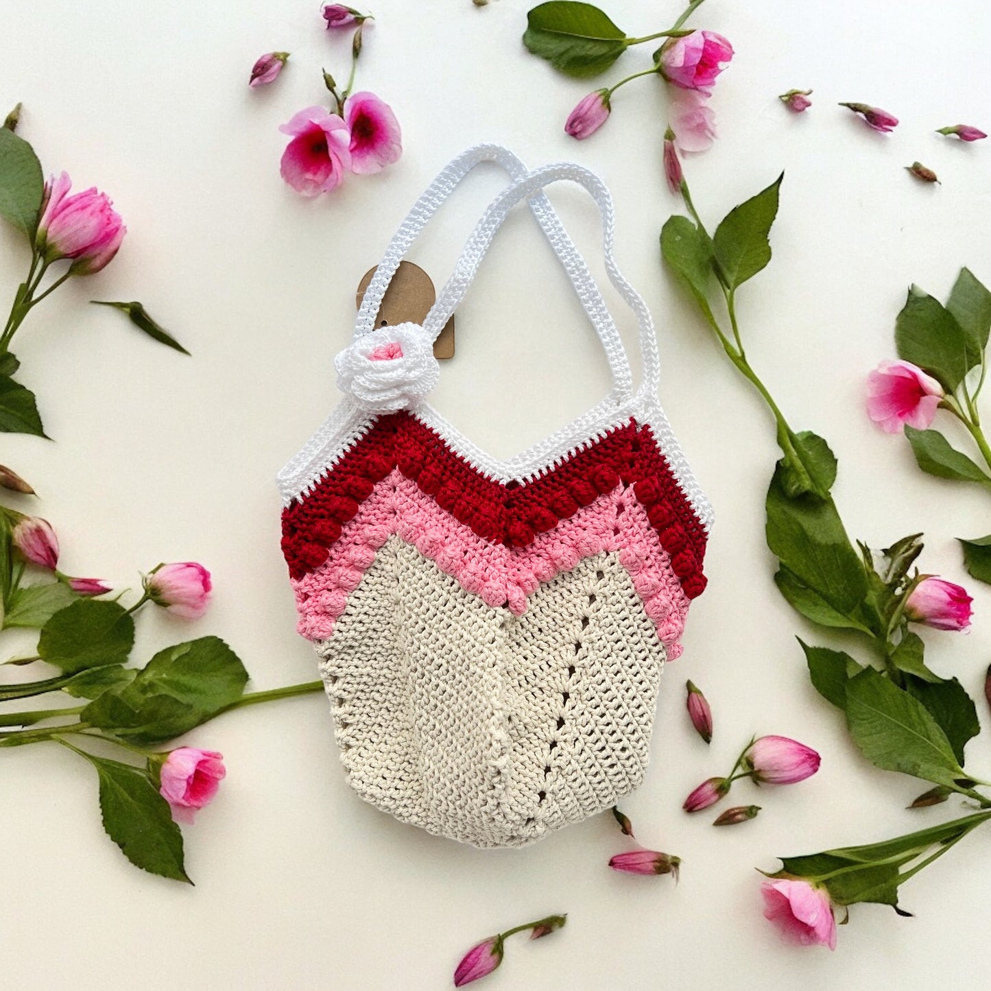 Handmade Flower Granny Bag - 1001