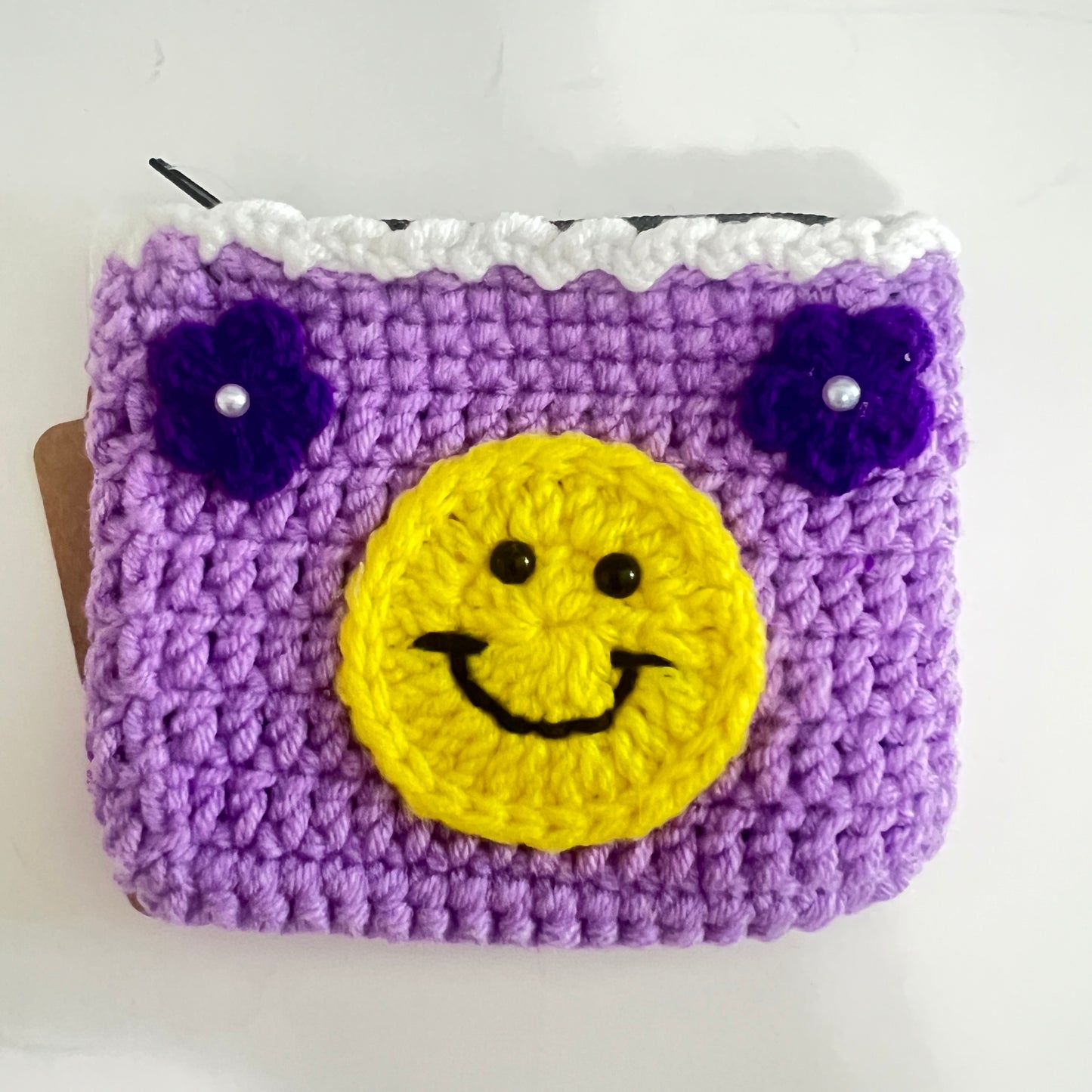 Smiley Face Zipper Coin Pouch