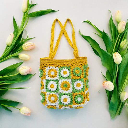 Daisy Granny Square Bag - 1010