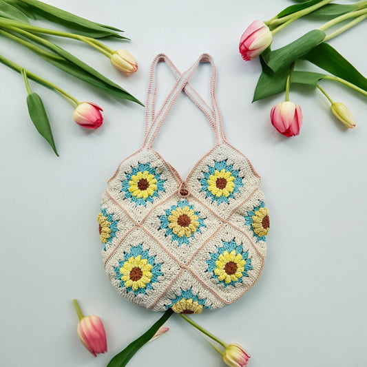 Round Daisy Square Bag - 1013