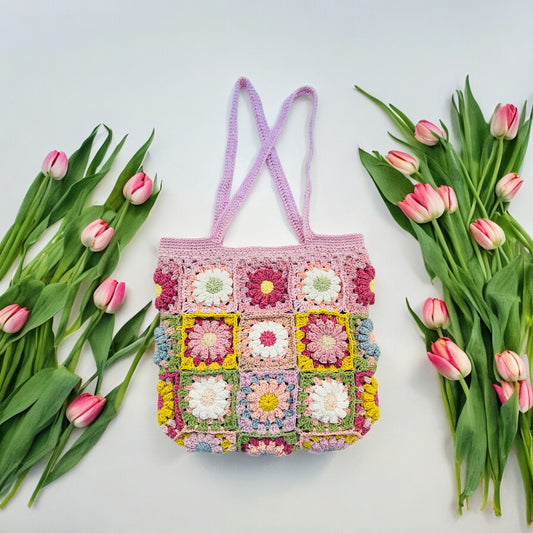 Daisy Granny Square Bag - 1012