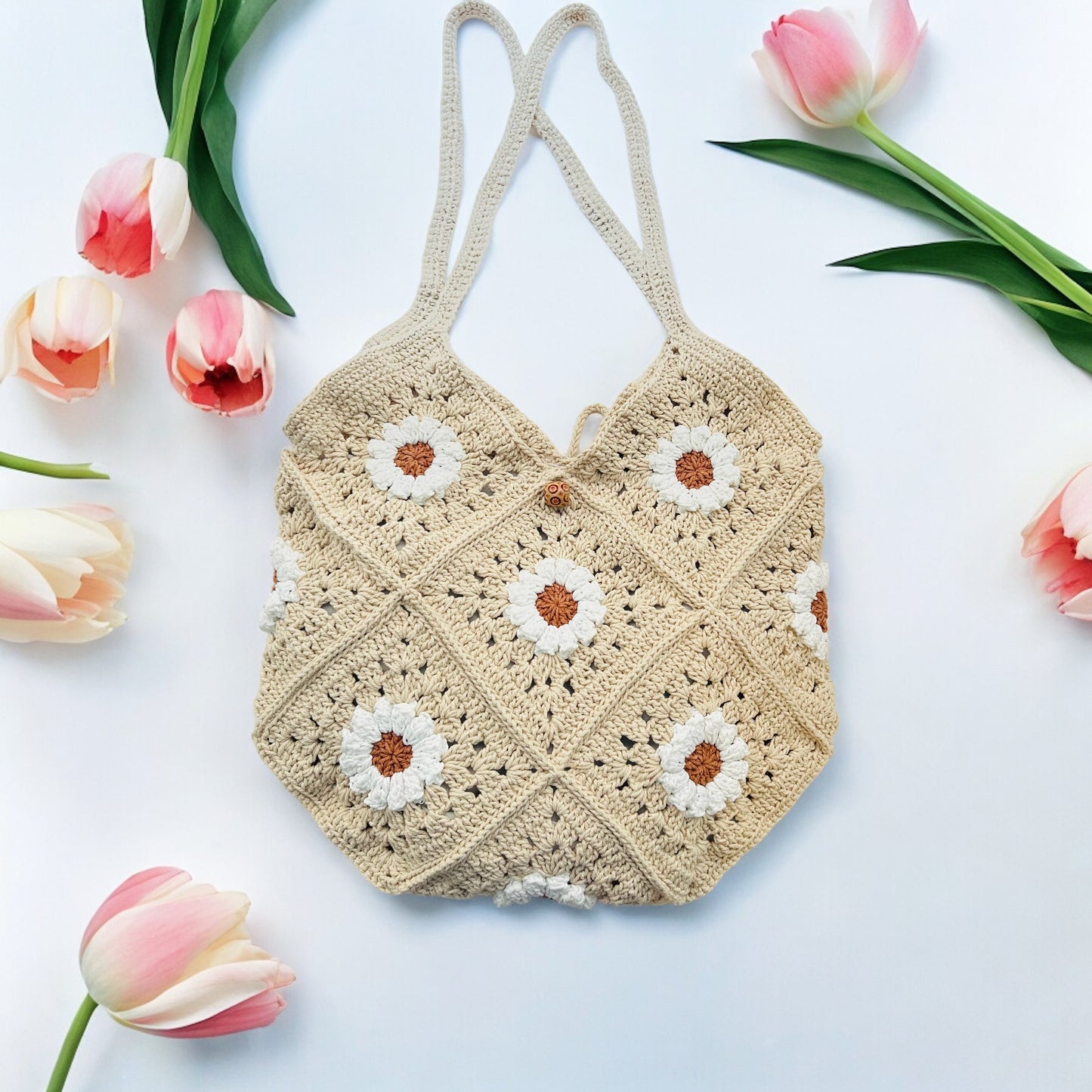 Round Daisy Square Bag - 1018