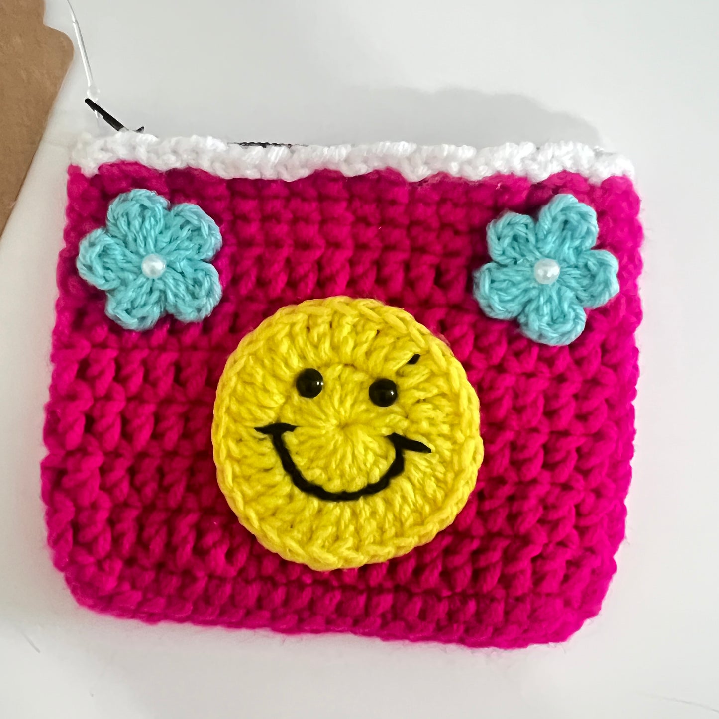 Smiley Face Zipper Coin Pouch