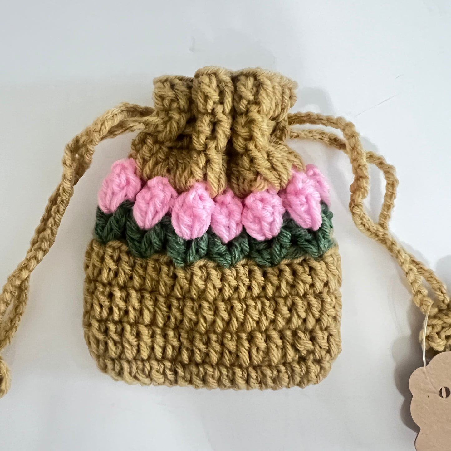 Flower Drawstring Coin Pouch