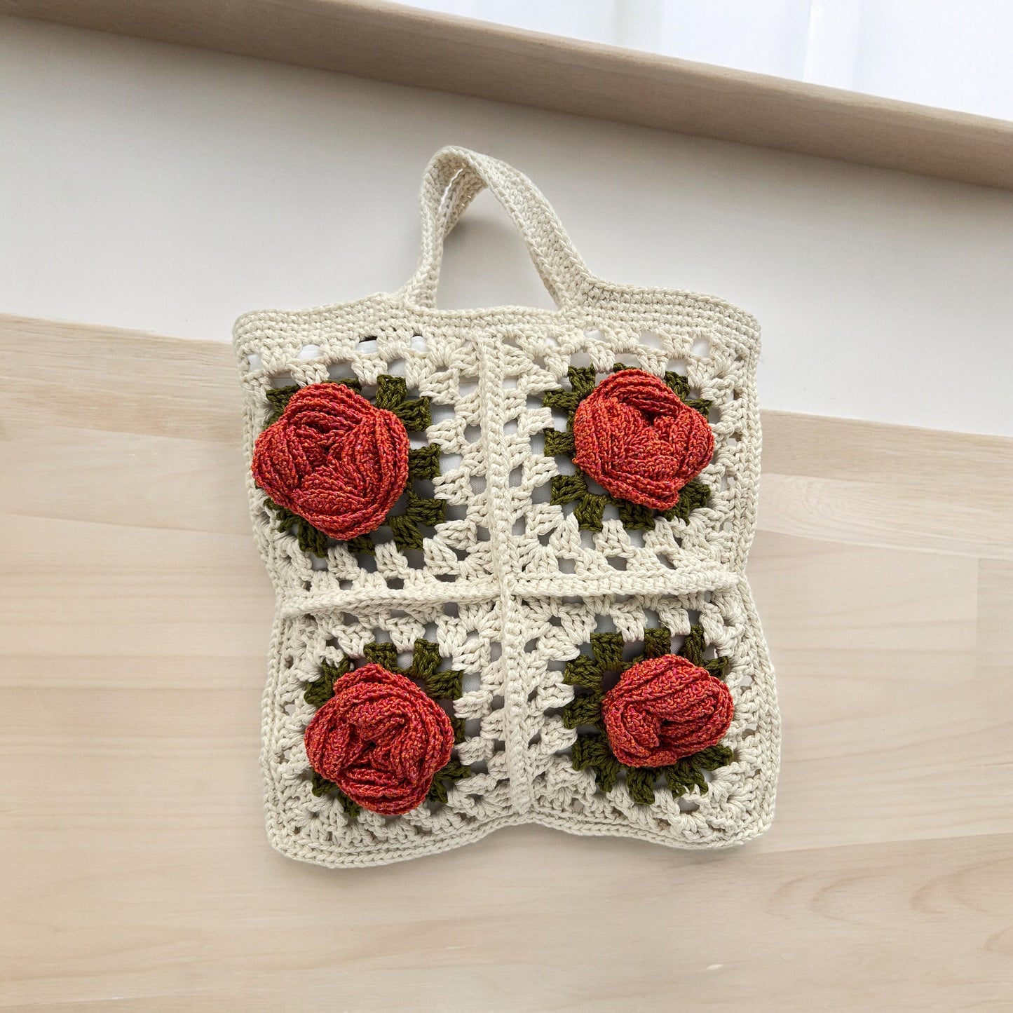 Handmade Flower Granny Bag - 1005