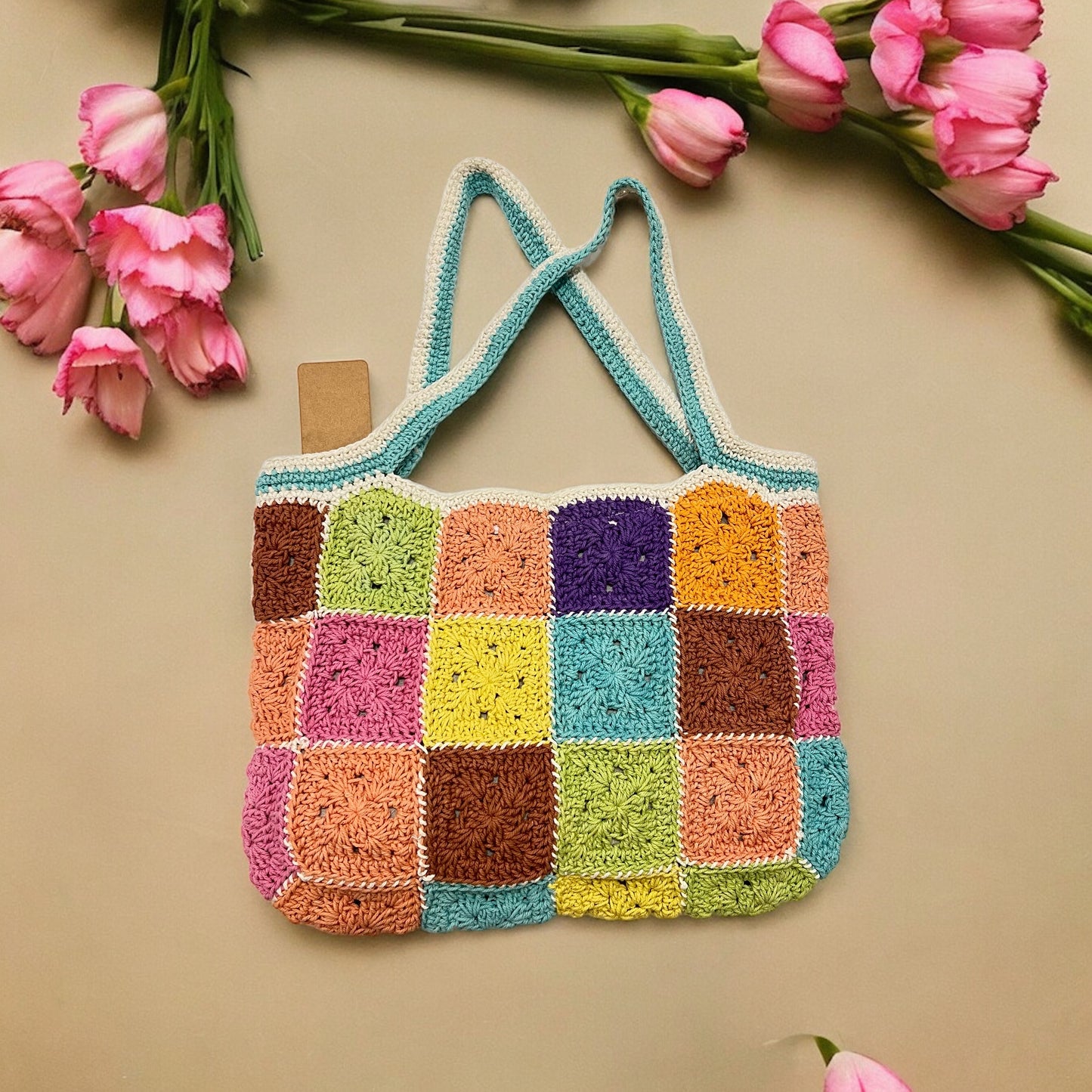 Granny Square Tote Bag - 1004