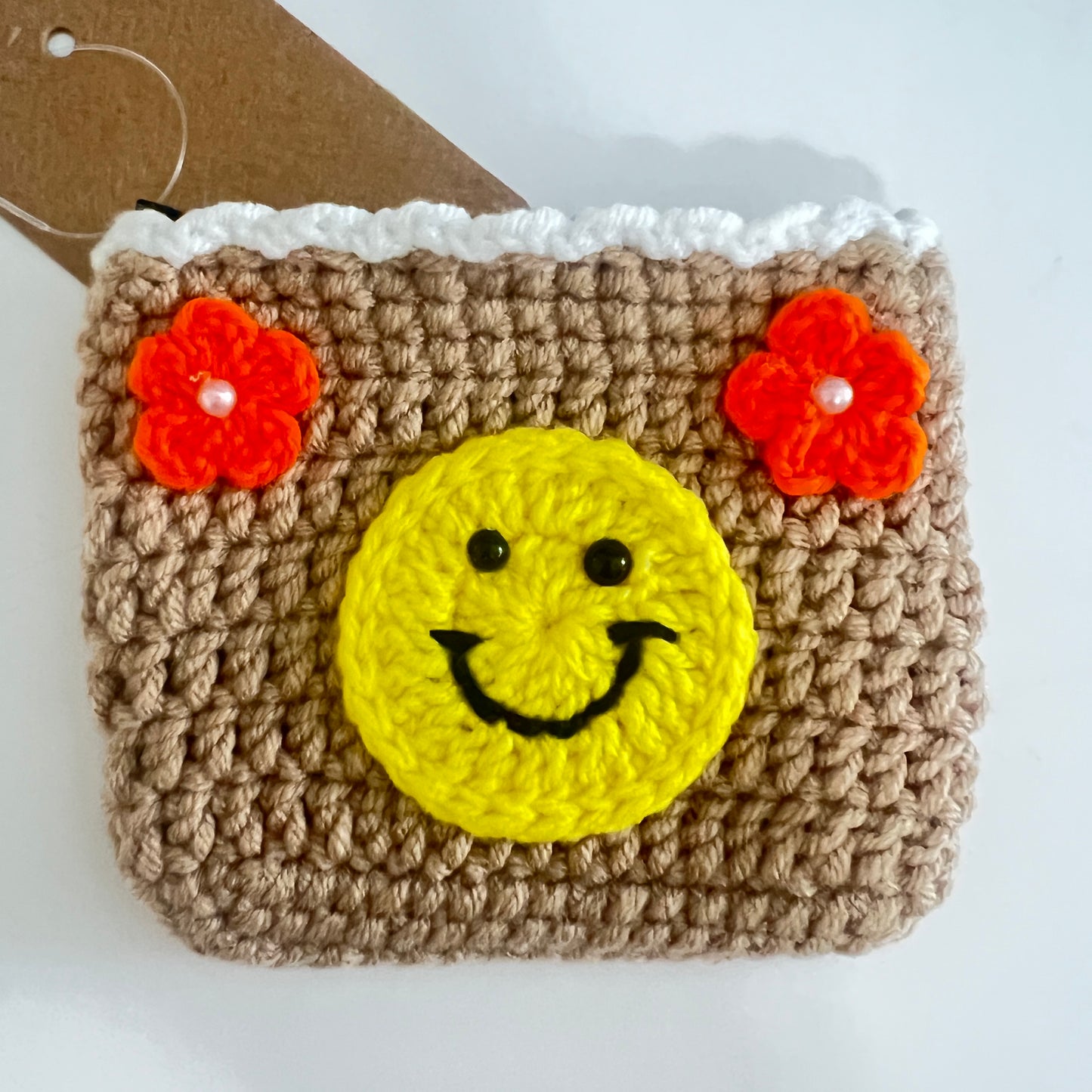 Smiley Face Zipper Coin Pouch