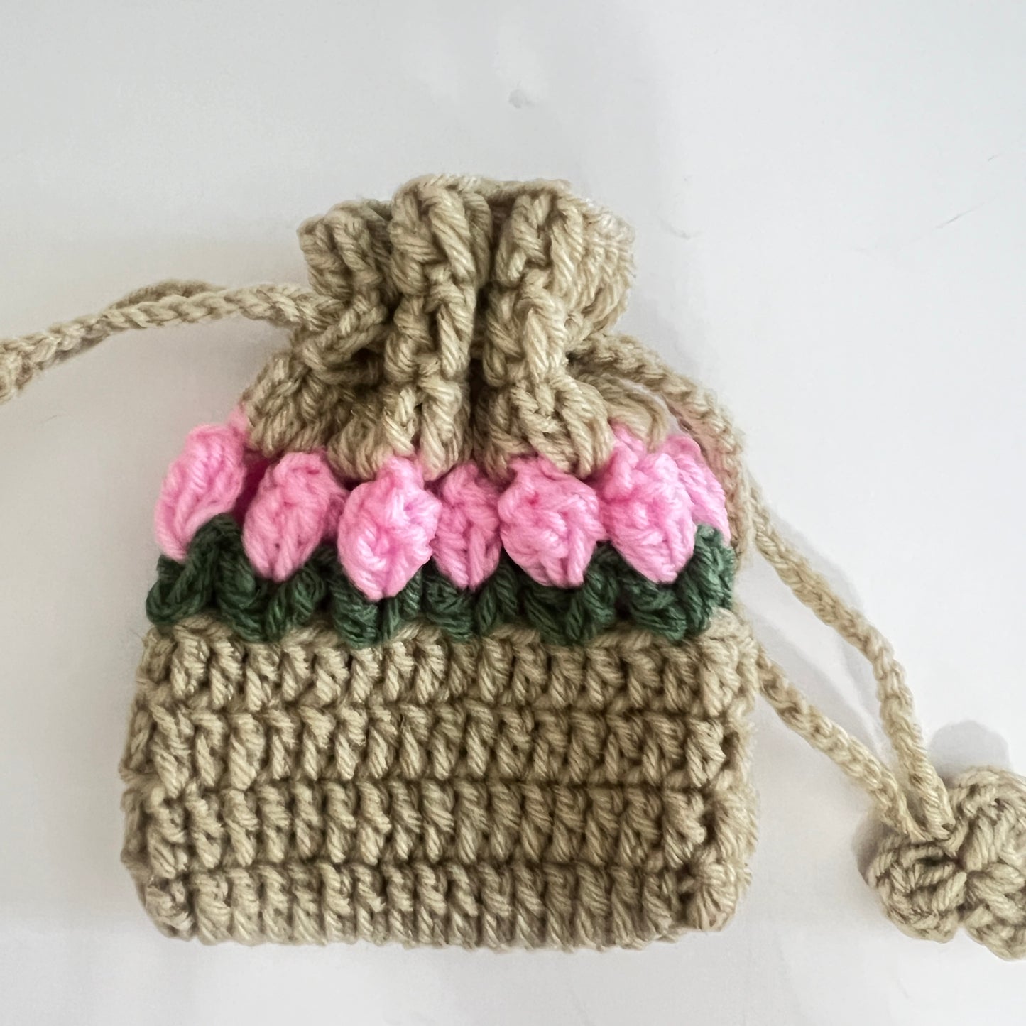 Flower Drawstring Coin Pouch