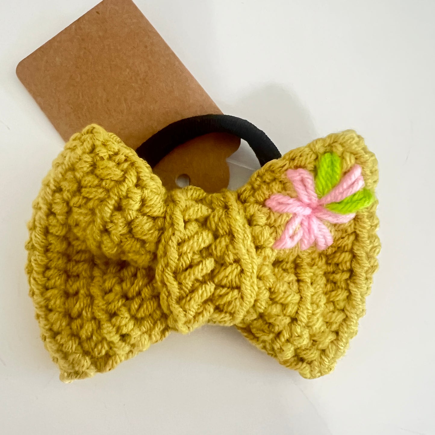 Crochet Bow Hair Tie