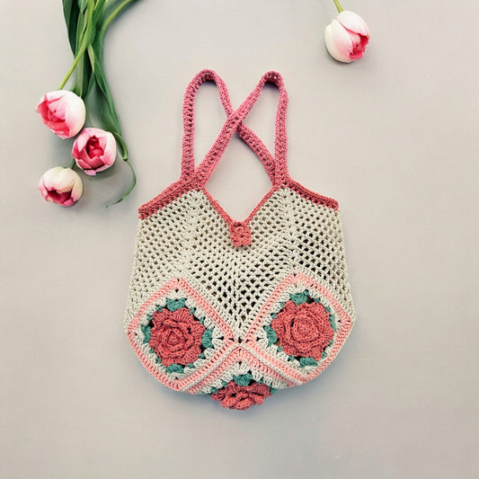 5 Rose Granny Square Bag - 1011