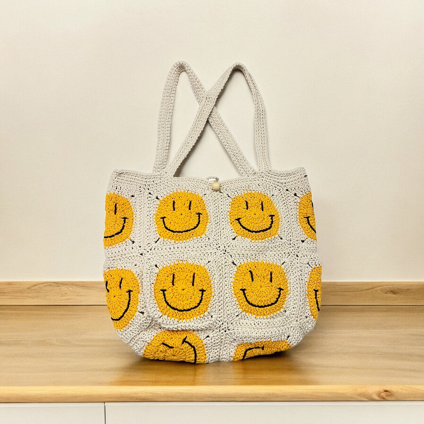 Smiley Face Square Granny Bag