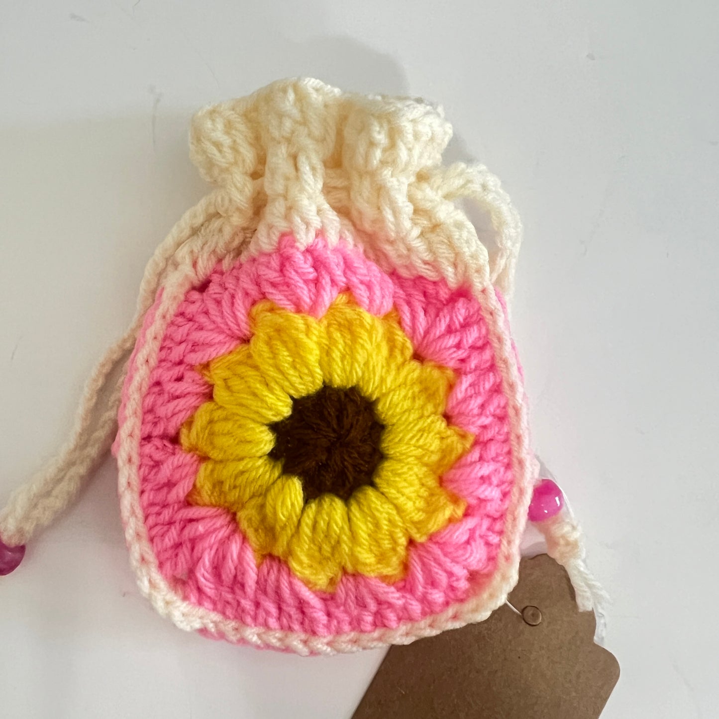 Sunflower Drawstring Coin Pouch