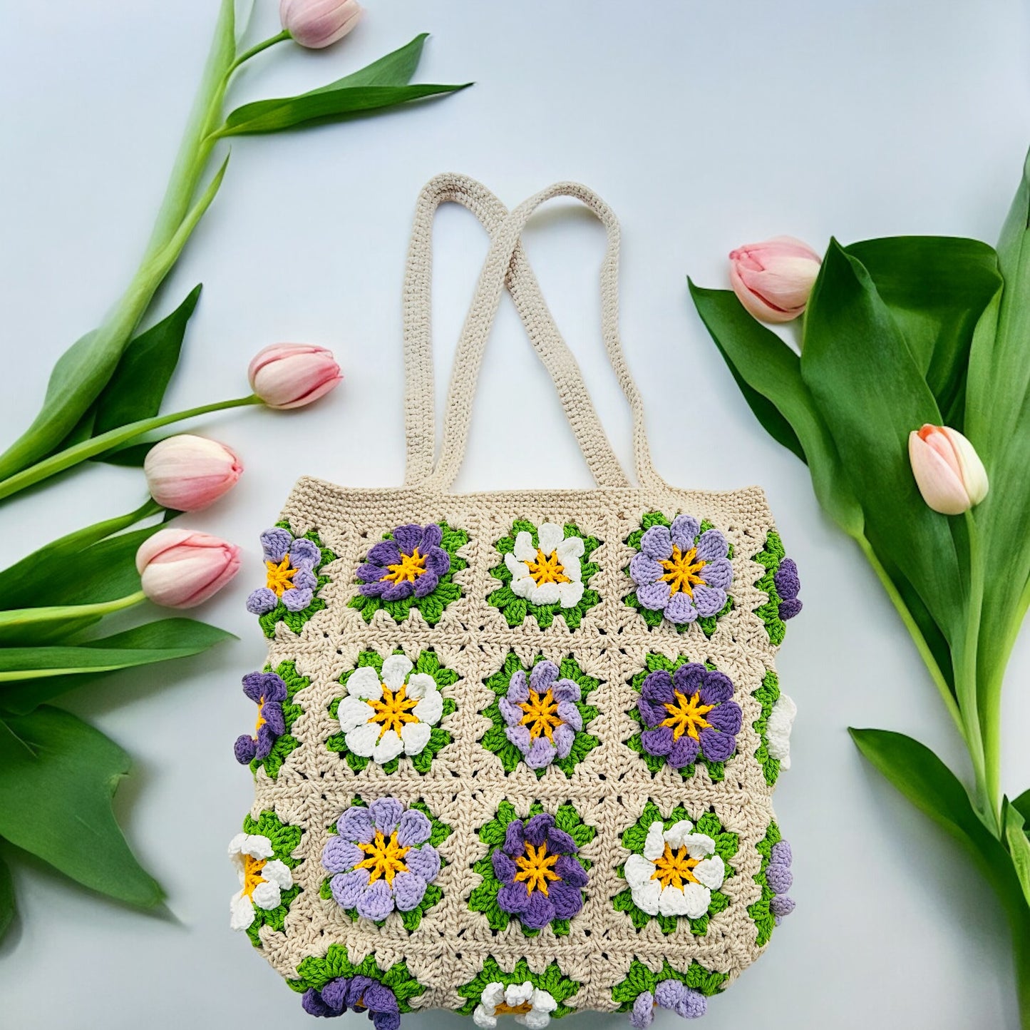 Cosmos Granny Square Bag - 1007