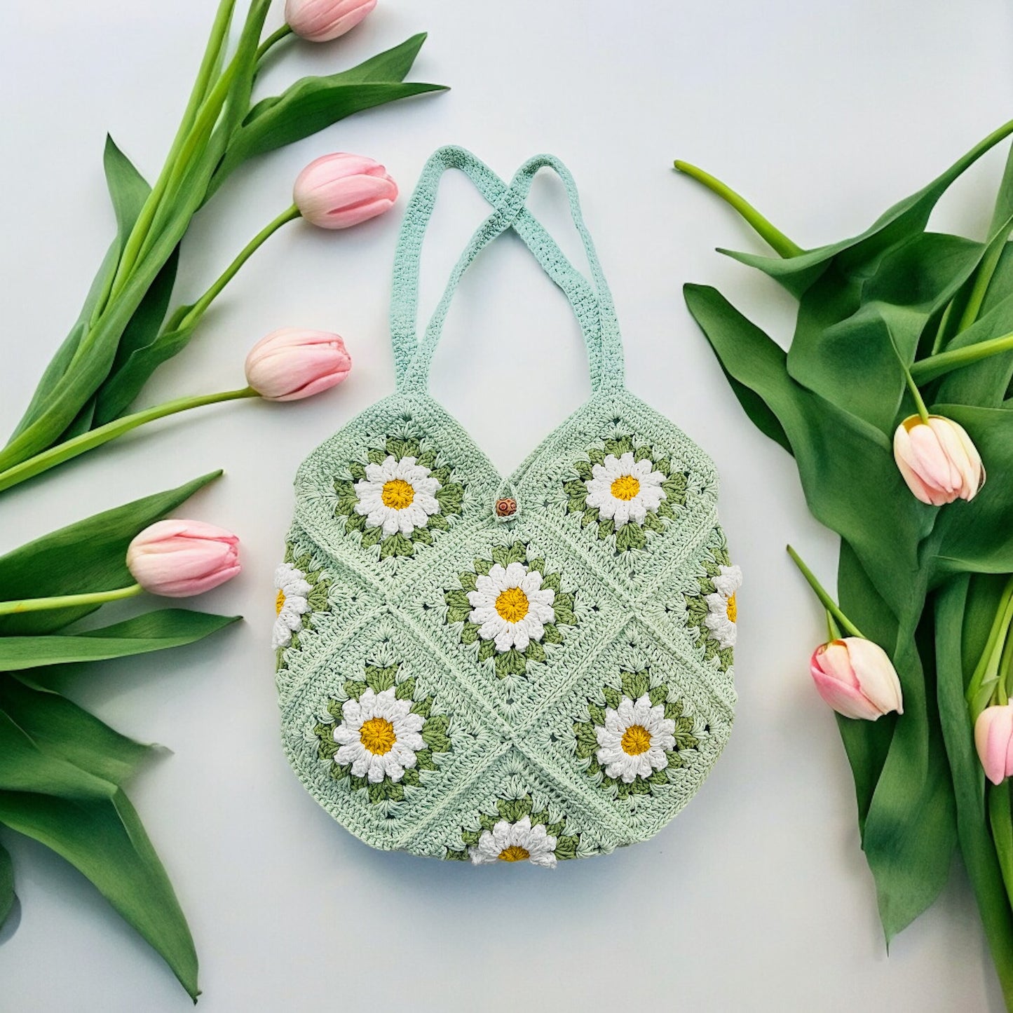 Round Daisy Square Bag - 1019