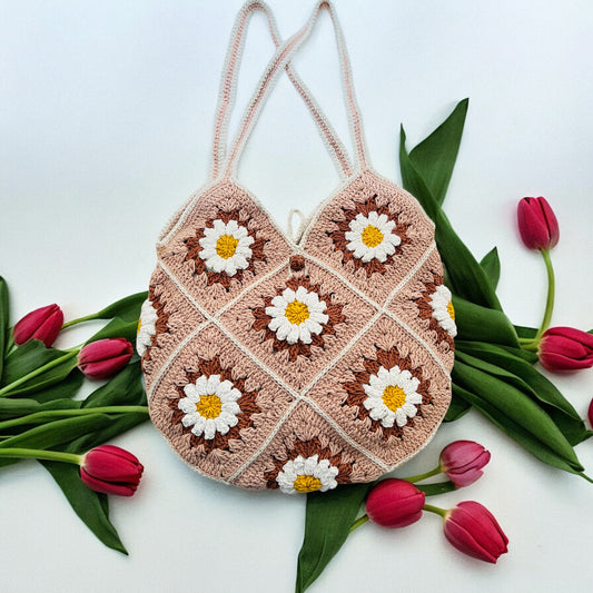 Round Daisy Square Bag - 1012