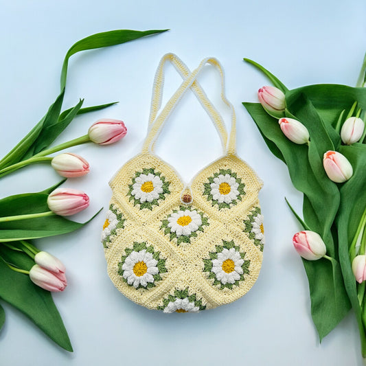 Round Daisy Square Bag - 1008