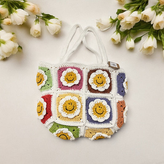 Cosmos Smiley Face Granny Bag