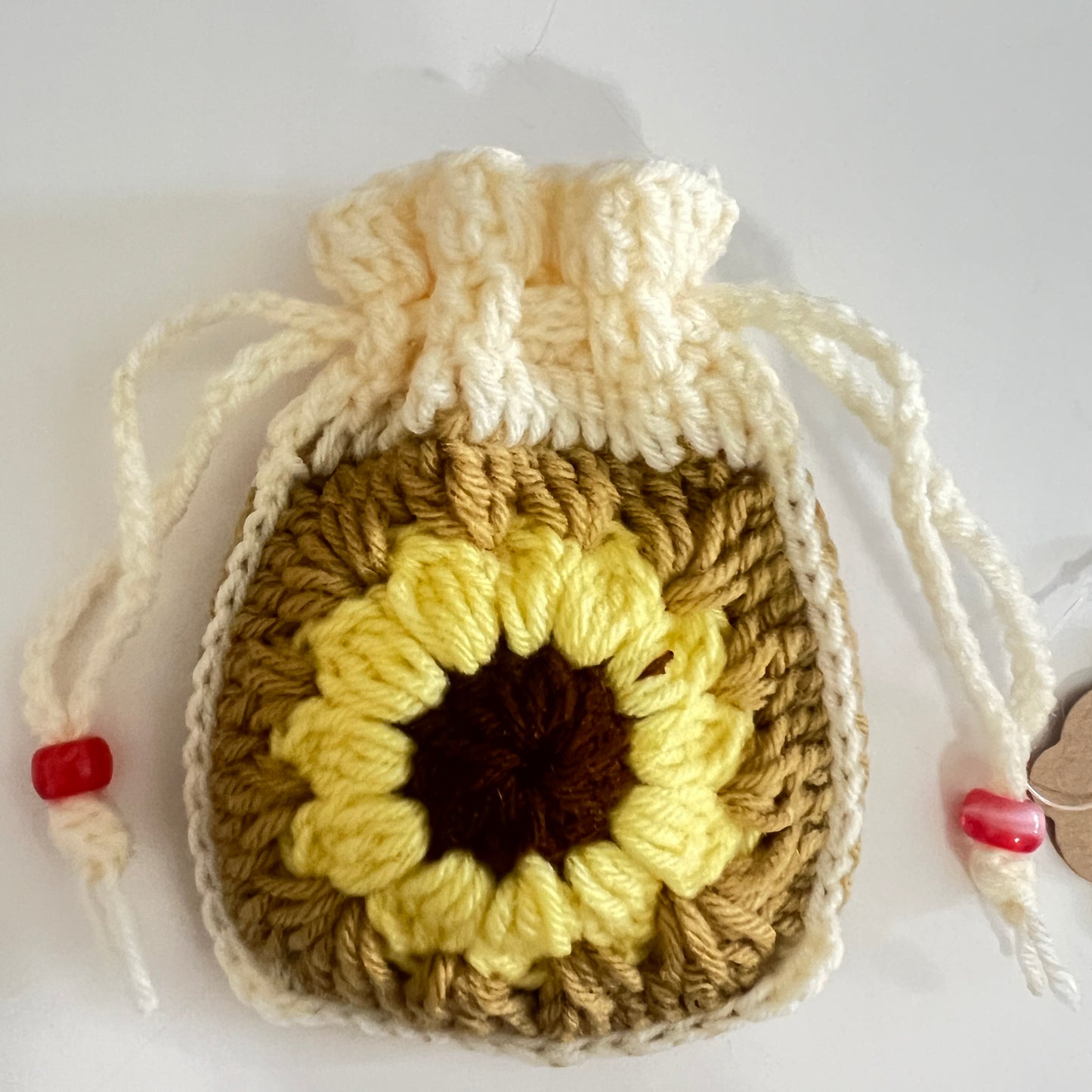 Sunflower Drawstring Coin Pouch