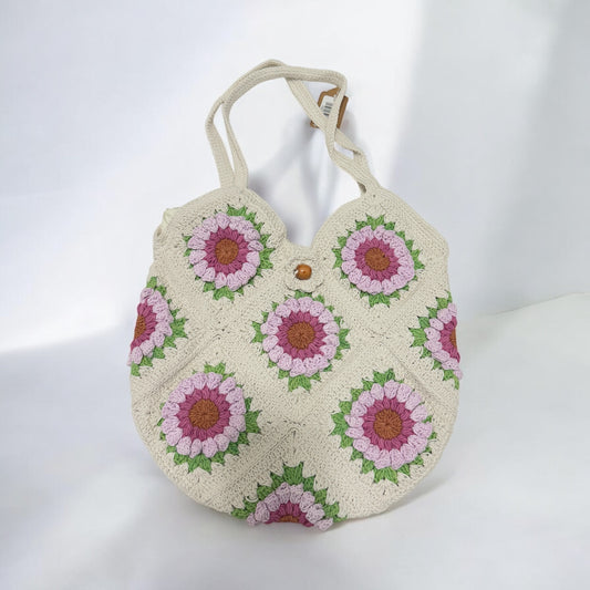 Round Daisy Square Bag - 1028