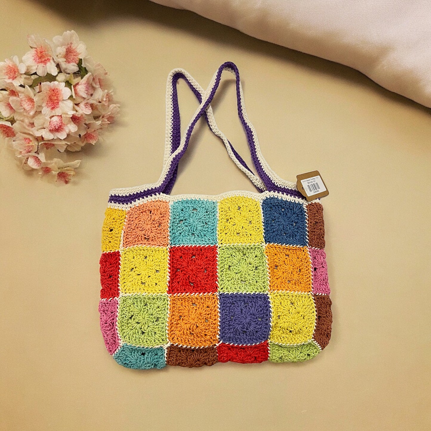 Granny Square Tote Bag - 1001