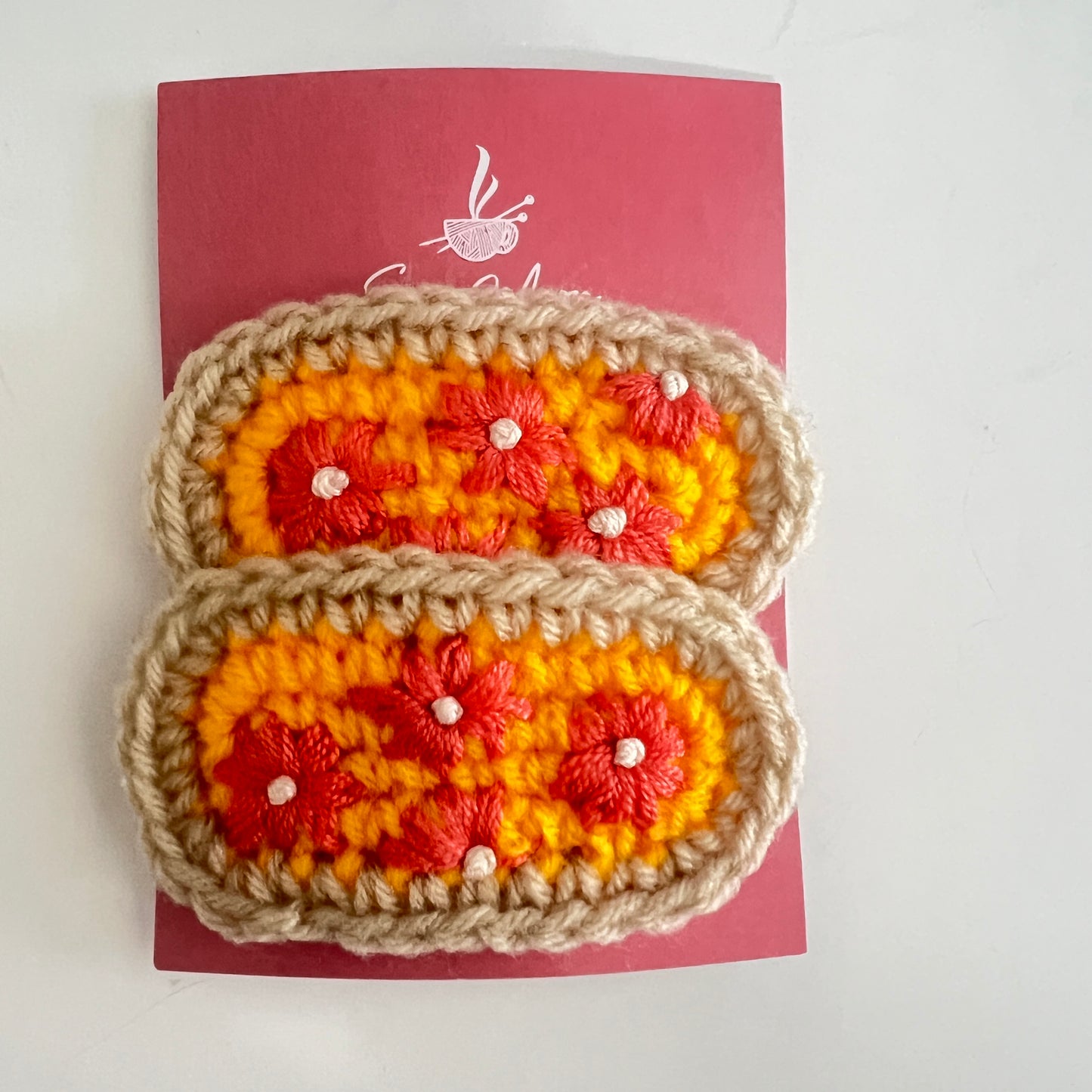 Floral Crochet Barrette