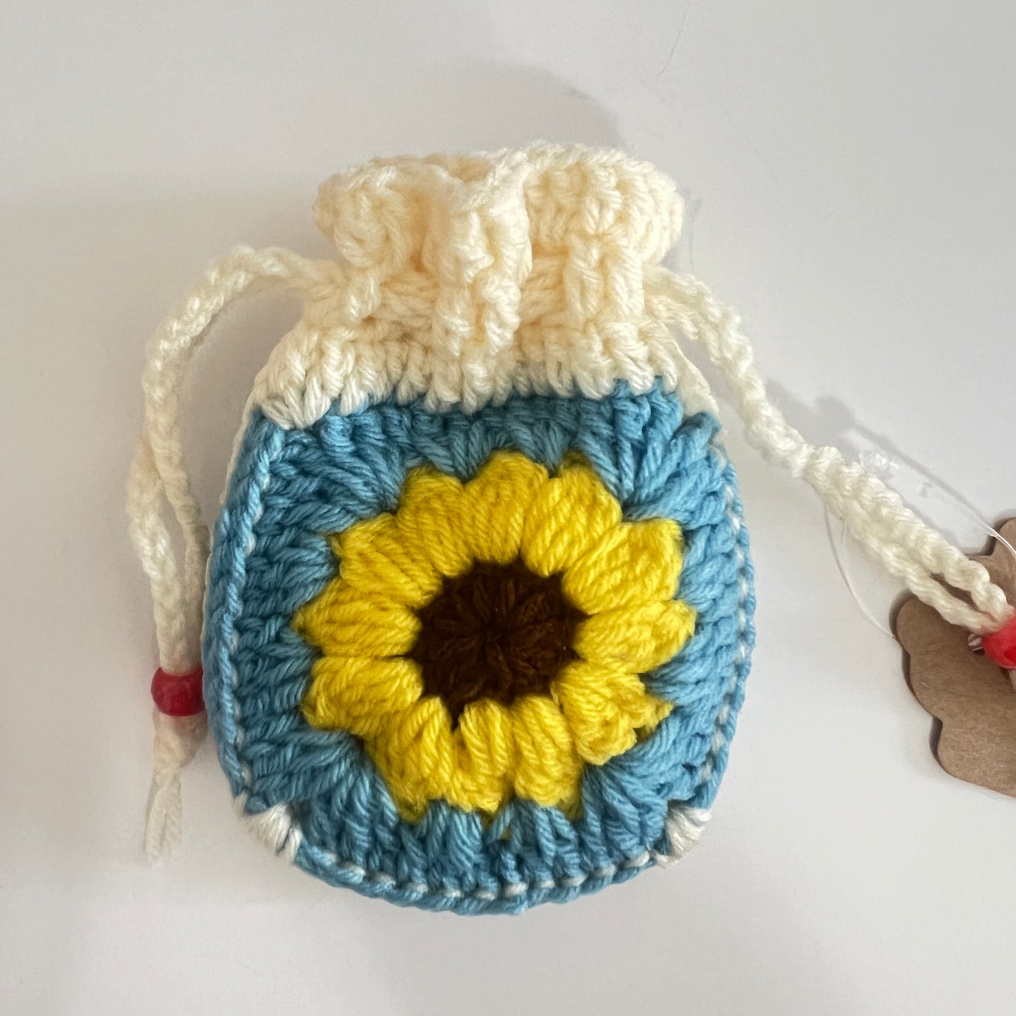 Sunflower Drawstring Coin Pouch