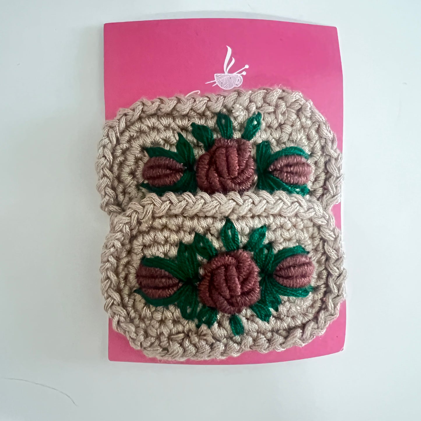 Floral Crochet Barrette