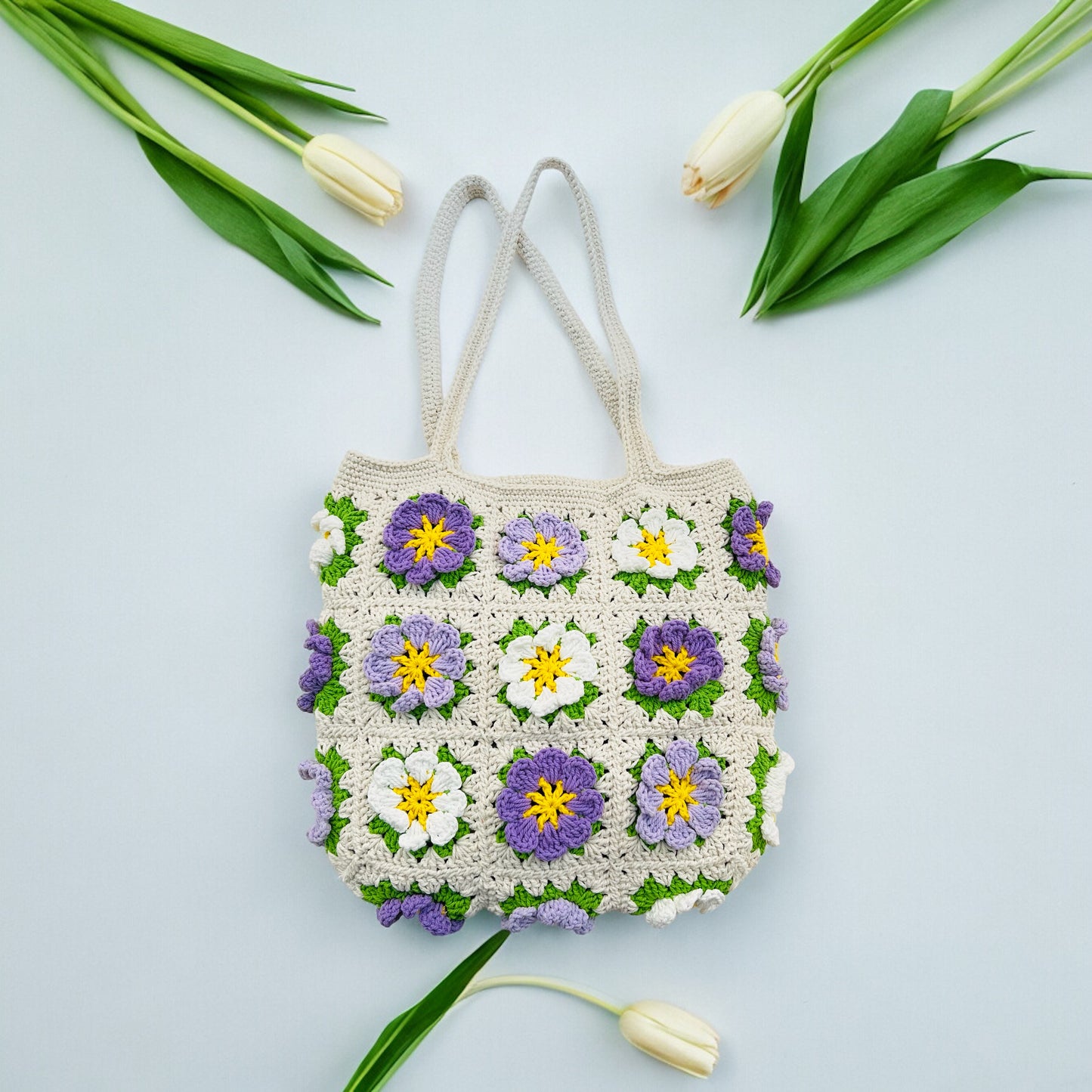 Cosmos Granny Square Bag - 1008