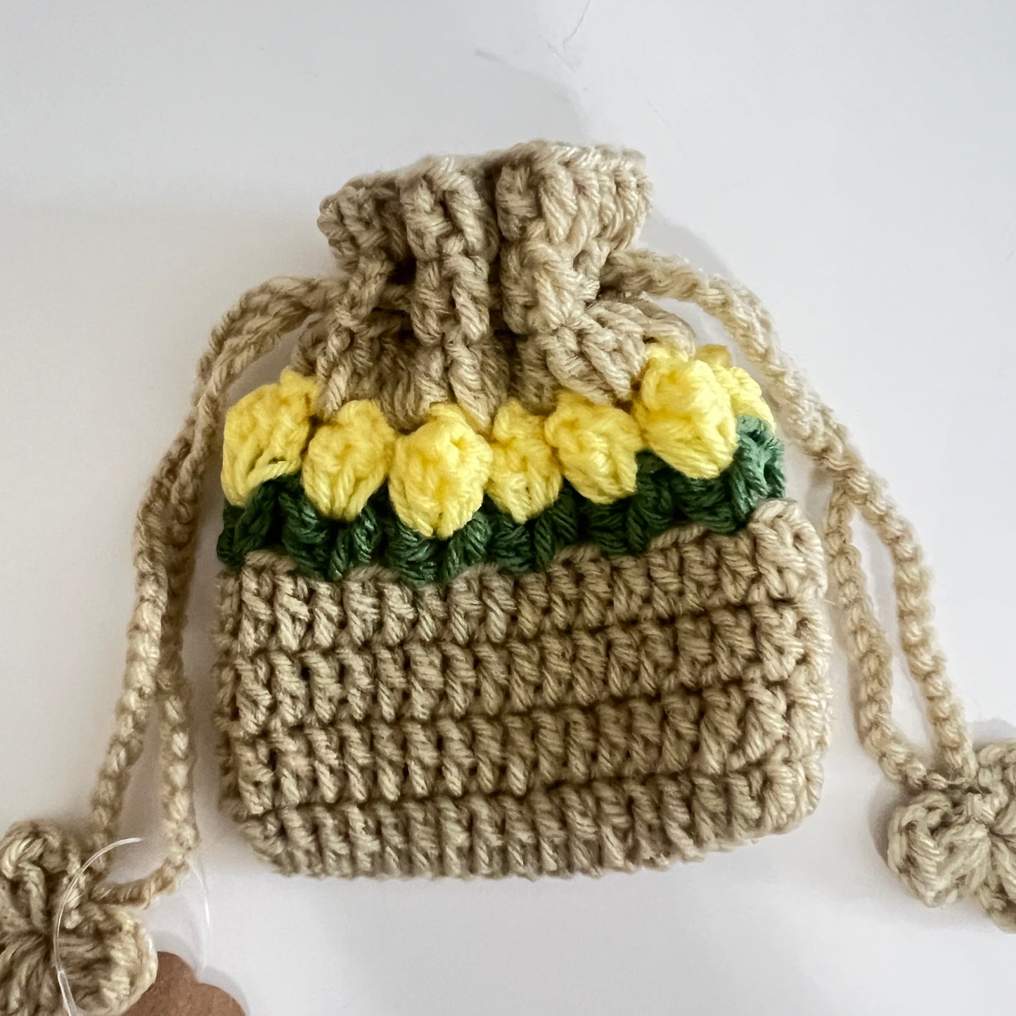 Flower Drawstring Coin Pouch