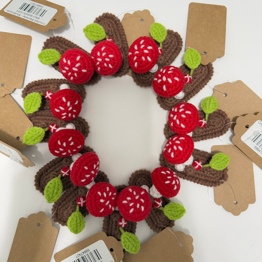 Crochet Barrette - Mushroom