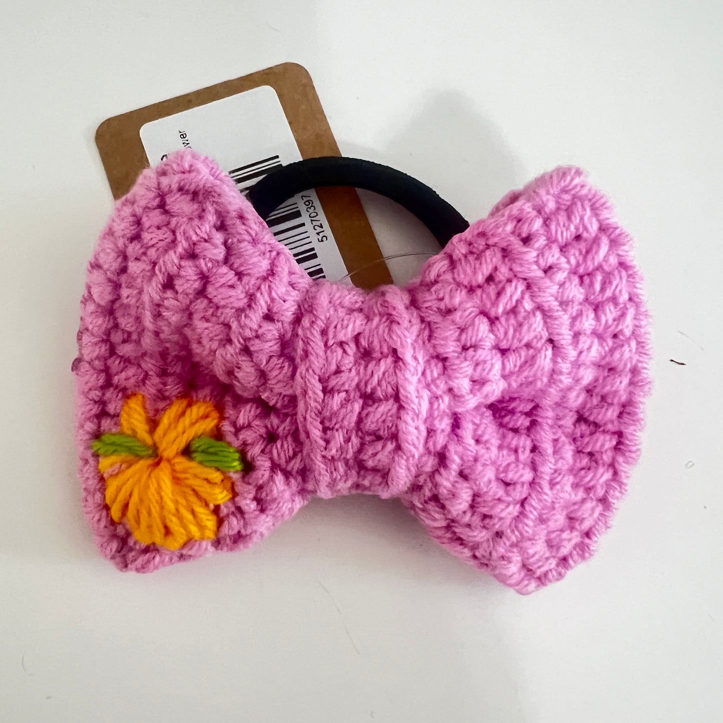 Crochet Bow Hair Tie