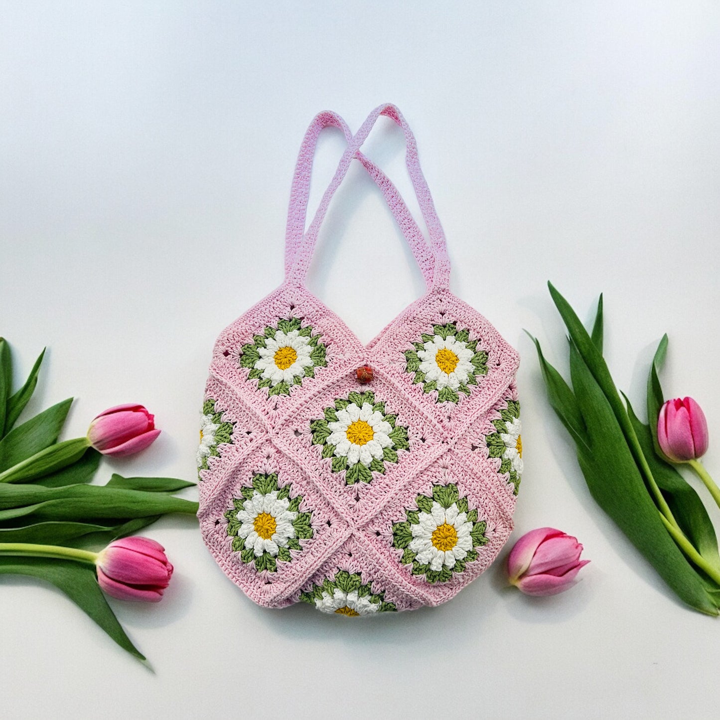 Round Daisy Square Bag - 1016