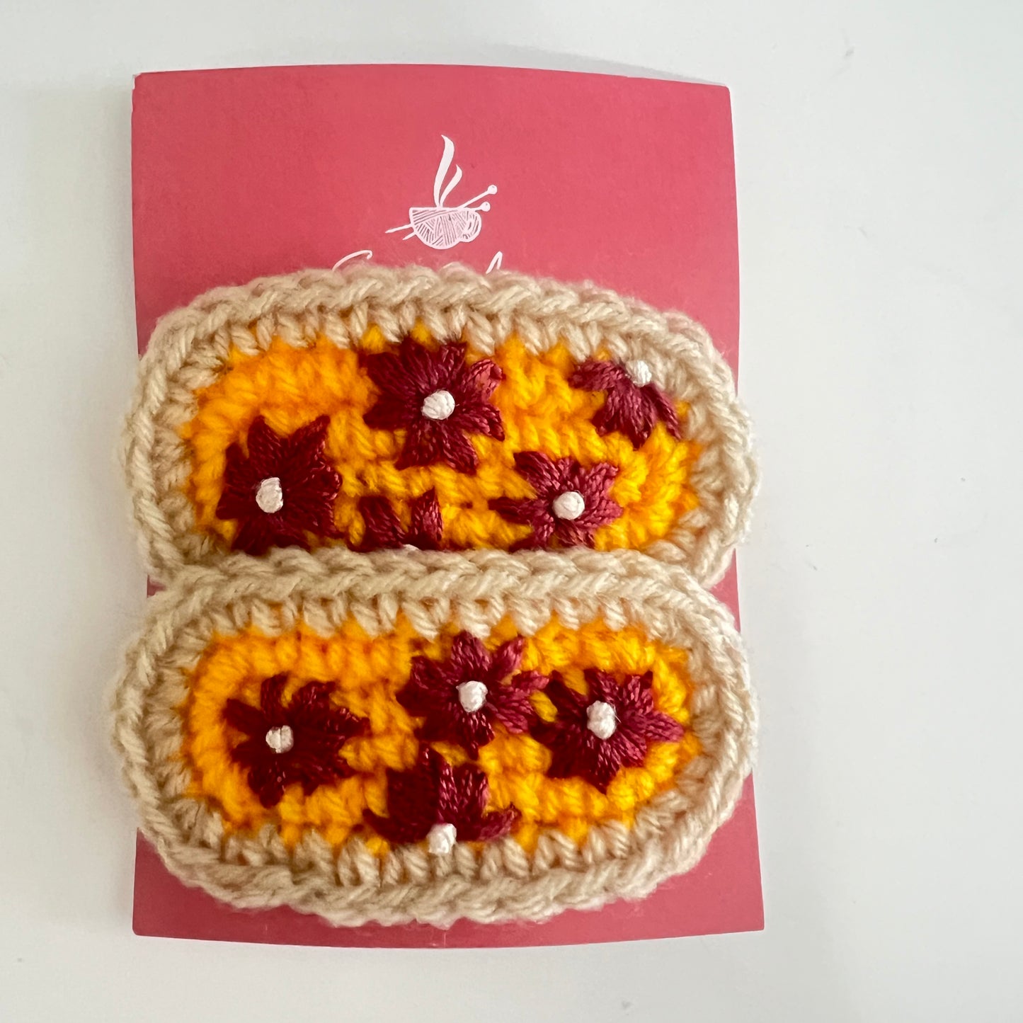 Floral Crochet Barrette