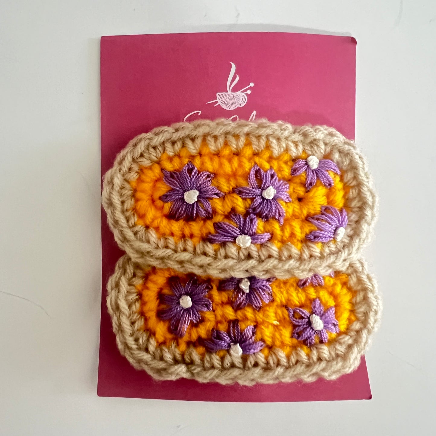 Floral Crochet Barrette