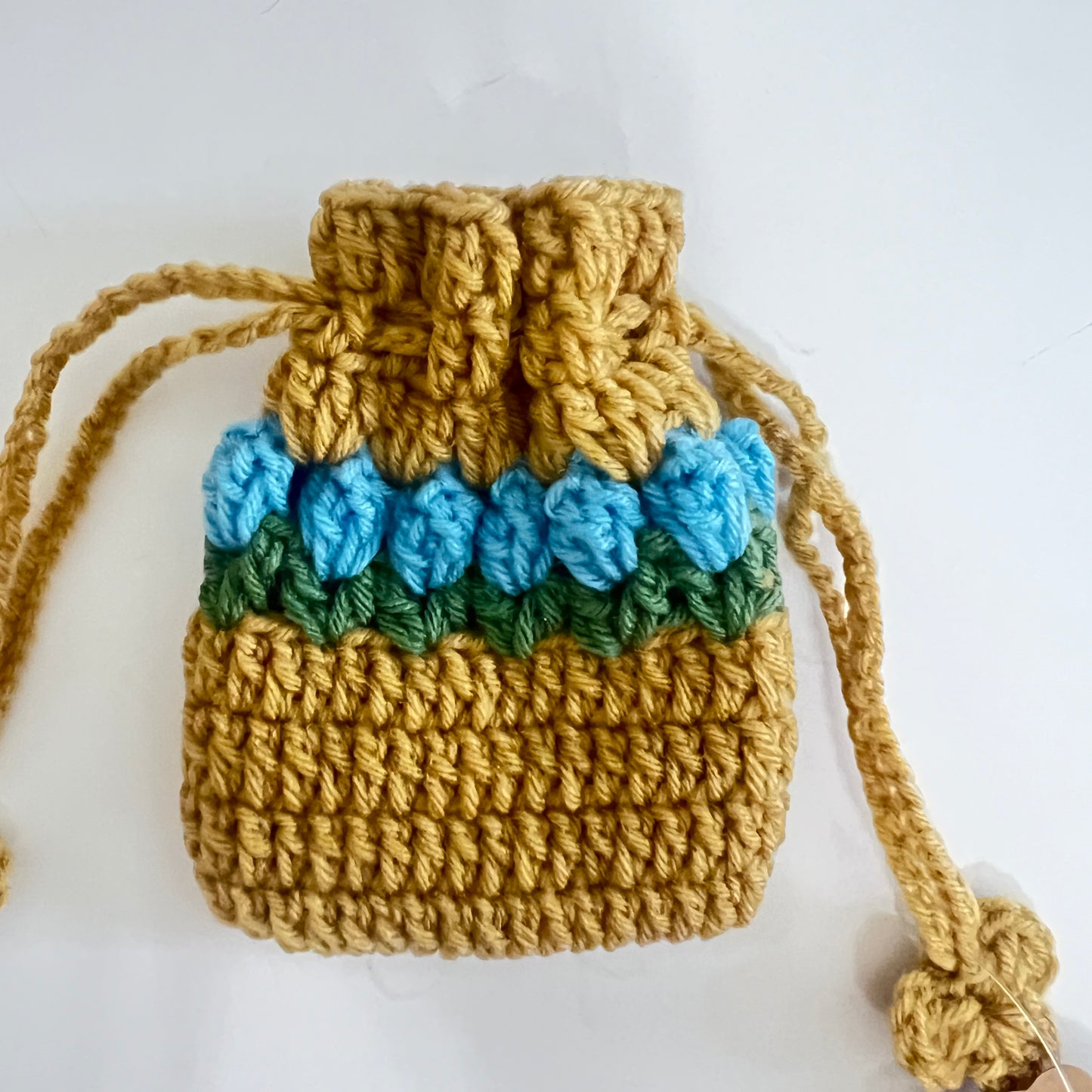 Flower Drawstring Coin Pouch